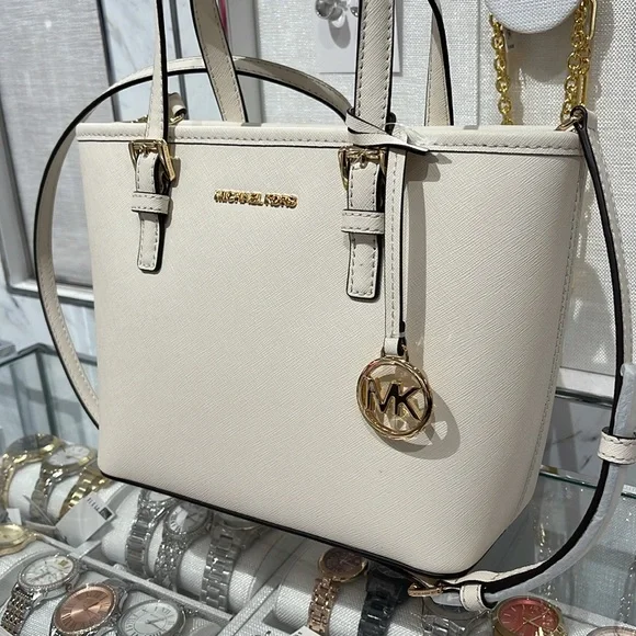 Michael Kors Jet Set Travel Extra-Small Top-Zip Tote Carryall  Bag
Light Cream - Picture 3 of 16